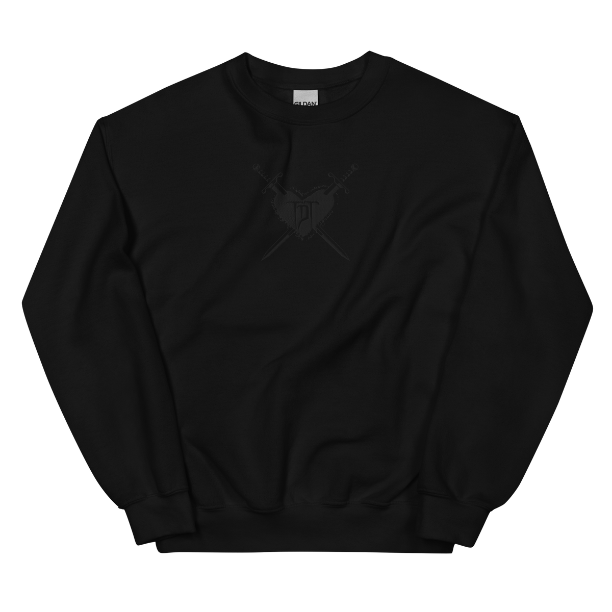 Sweater Herre - Paradox, sort på sort Stick, Heart & Dagger