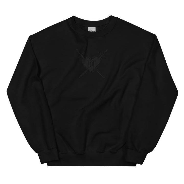 Sweater Herre - Paradox, sort på sort Stick, Heart & Dagger