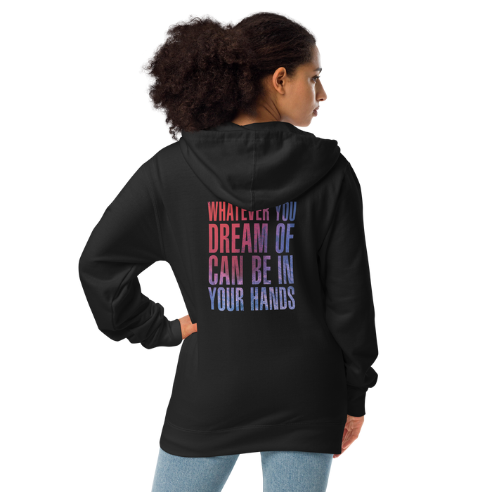Zipper hoodie made of fleece for women - When you Roar, Lyrics