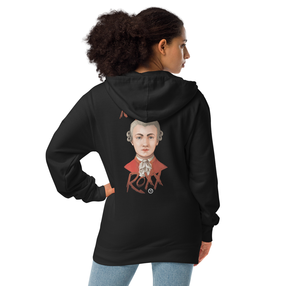 Zipper Hoodie made of fleece for women - Mozart RoXX