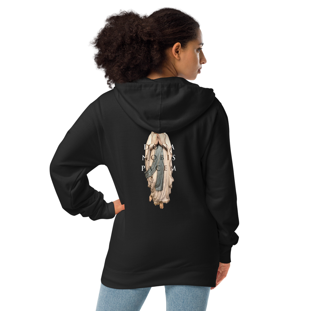 Zipper hoodie made of fleece women - Maria, Dona Nobis Pacem, Ultraviolet Hearts