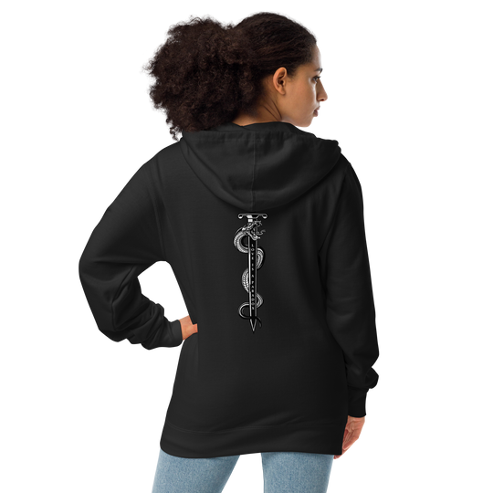 Zipper Hoodie Women - PARADOX, SNAKE & SWORD AND HEART & DAGGER (EMBROIDERED)