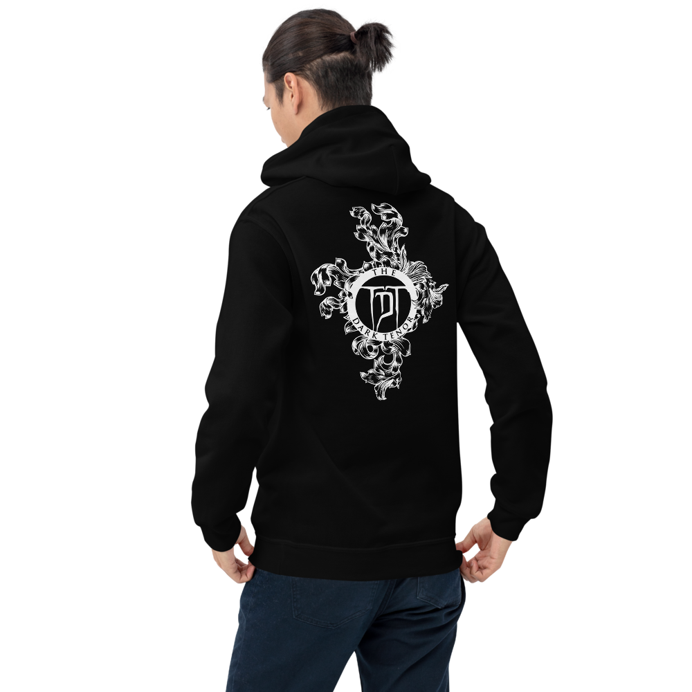 Hoodie Herren Wappen Floral schwarz