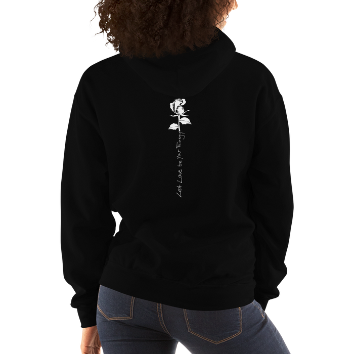 Hoodie women - Let Love Be Your Energy, white rose