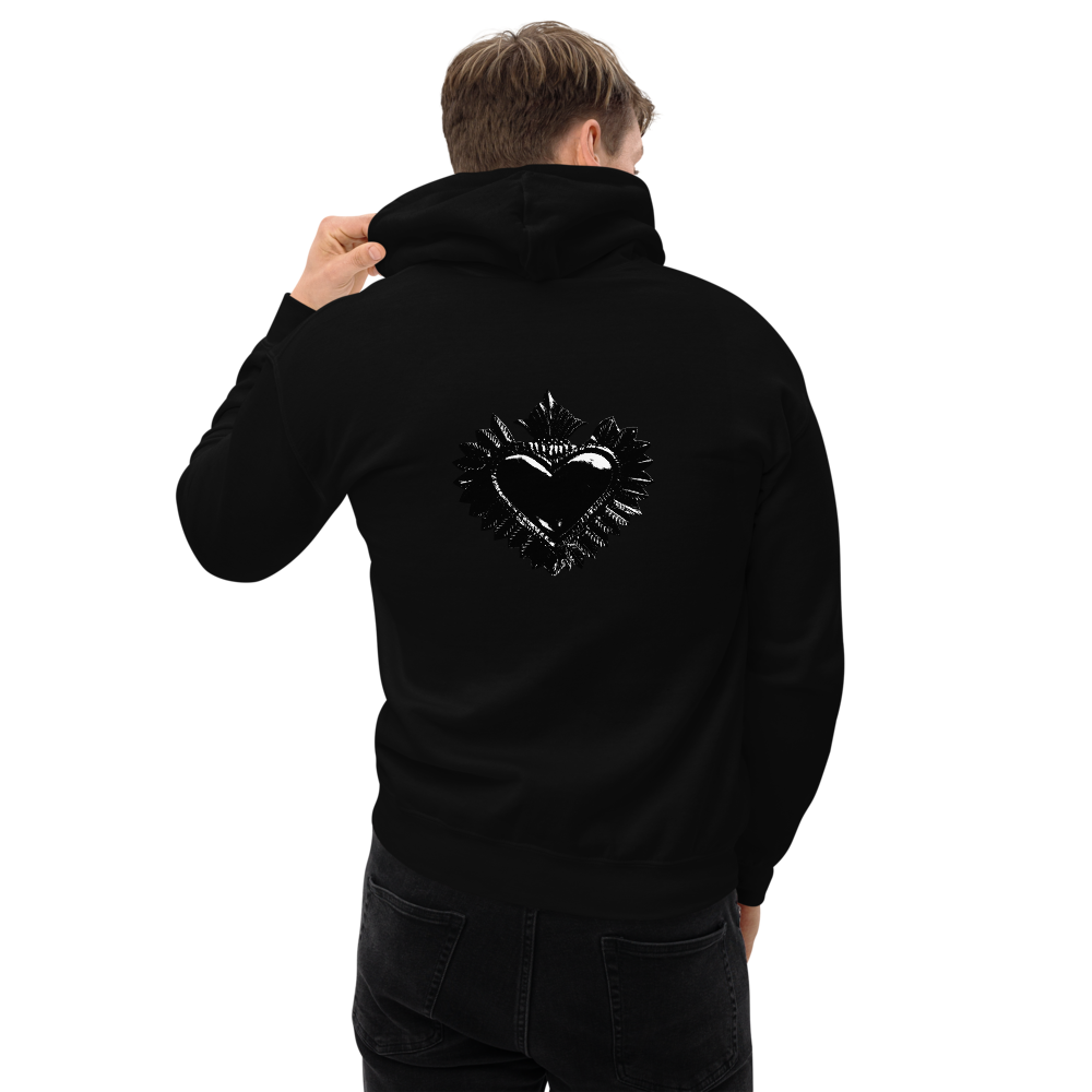 Hoodie Herren - Darker Hearts, Black Heart, Black on Black