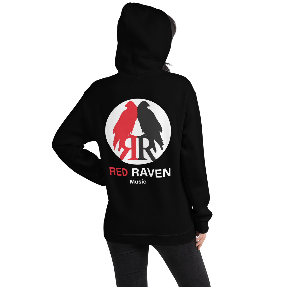 Hættetrøje til kvinder - Red Raven Music Logo