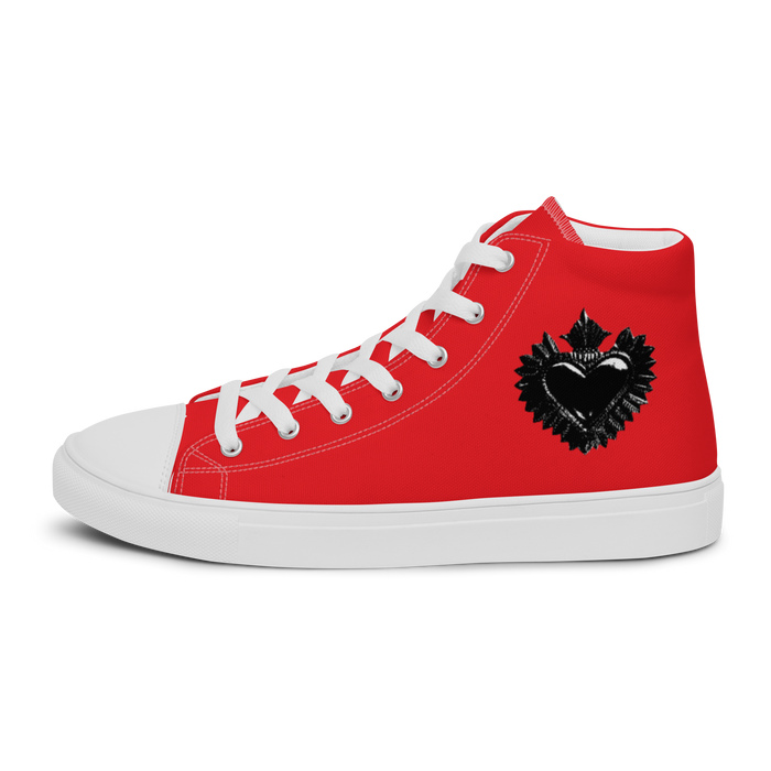 High-Top Schuhe Damen - Darker Hearts, Rot