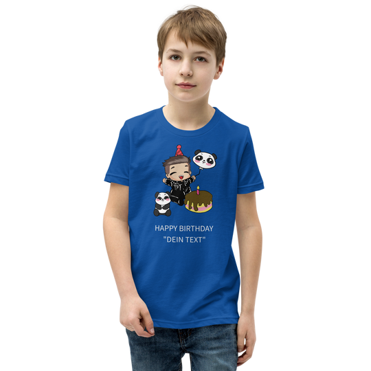 T-shirt til børns drenge - Tillykke med fødselsdagen, kan tilpasses