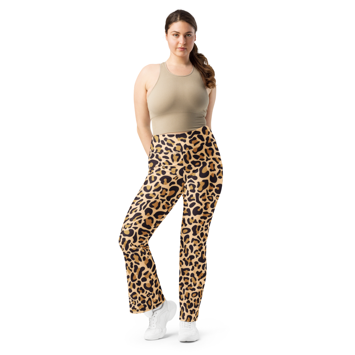 Leggings mit Schlag - Leopard