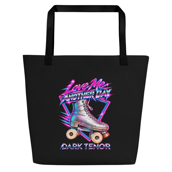 Großer Stoffbeutel: Love Me Another Day – Neon-Dreieck