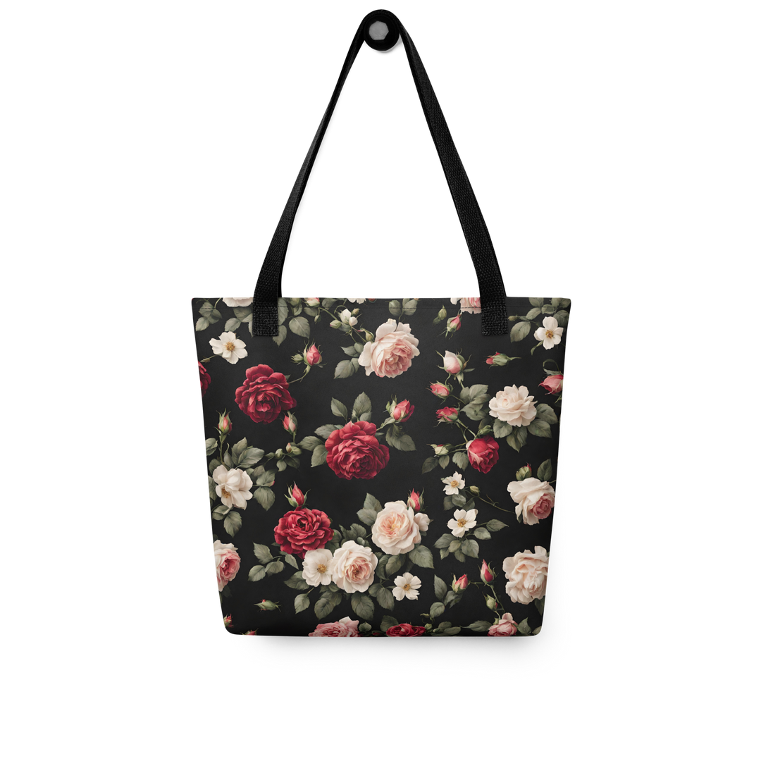 Fabric bag Vintage Roses black The Dark Tenor