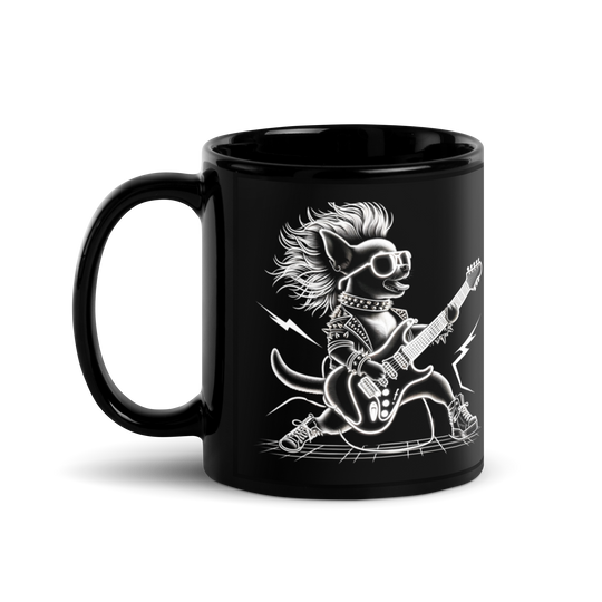 Schwarze glänzende Tasse - Gizmo RoXX Guitar