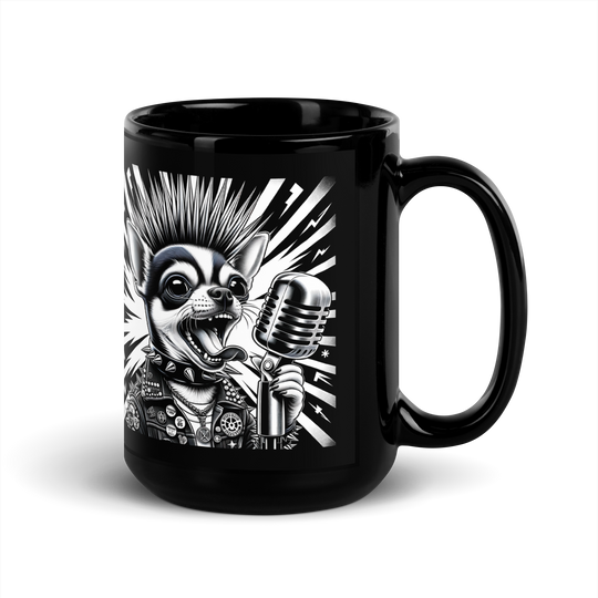 Black glossy mug - Gizmo RoXX Sings