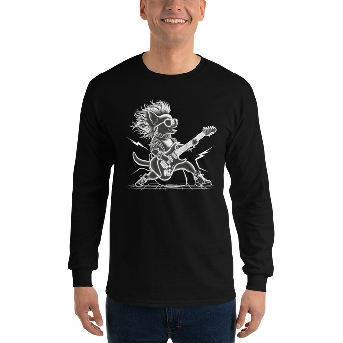Langærmet skjorte herre - Gizmo RoXX Guitar