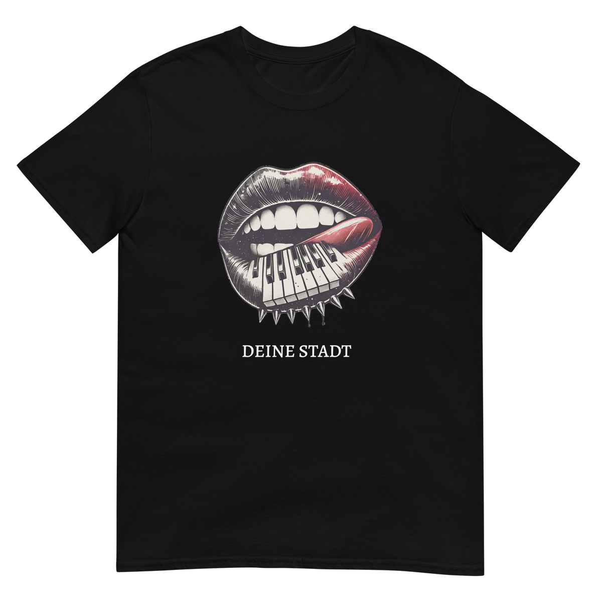 Kortærmet unisex T-shirt - Bitter Sweet Kiss (kan personliggøres)