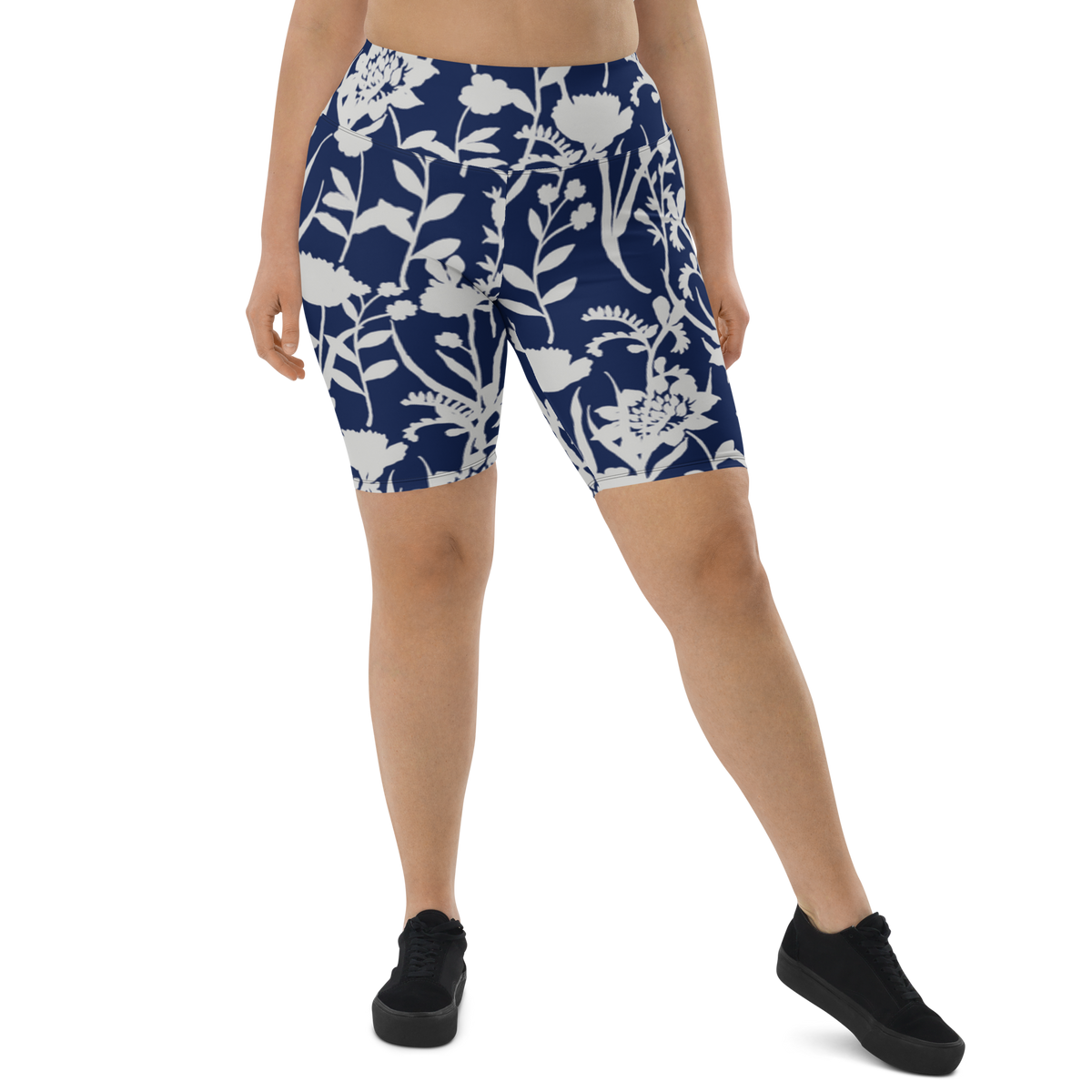 Cycling shorts women - Blue flower