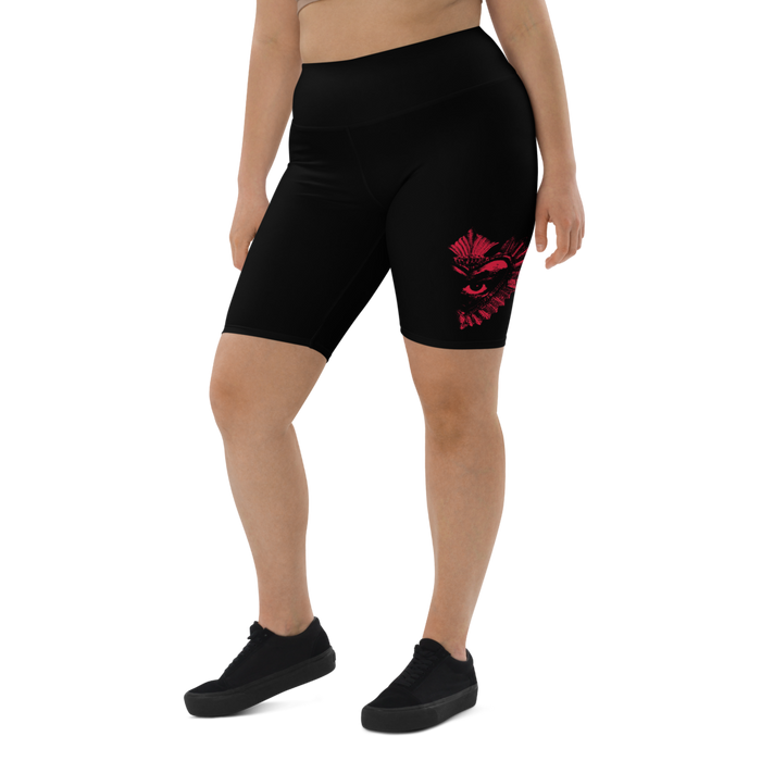 Radlerhose Damen - Now I Am Stronger, Darker Hearts, schwarz