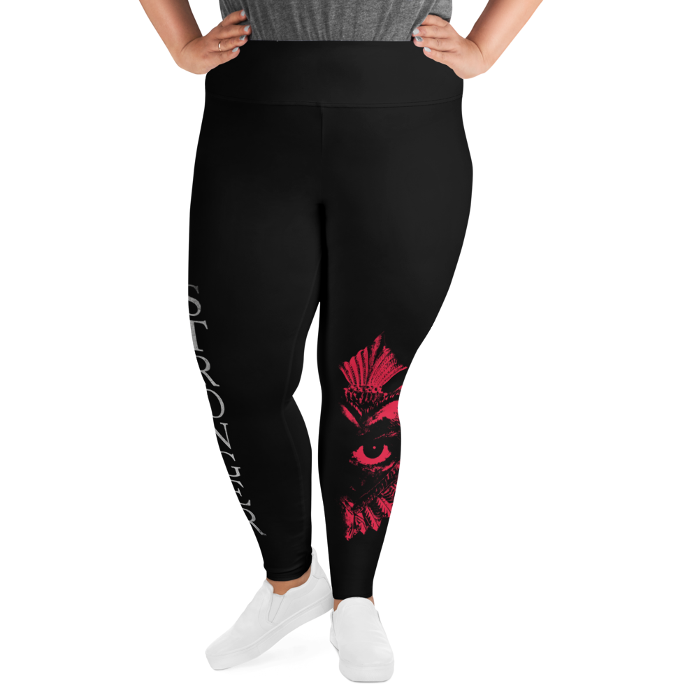 Plus size leggings - Now I Am Stronger, Darker Hearts, sort
