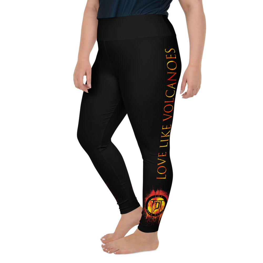 OVERSIZE LEGGINGS - VOLCANOES, BLACK