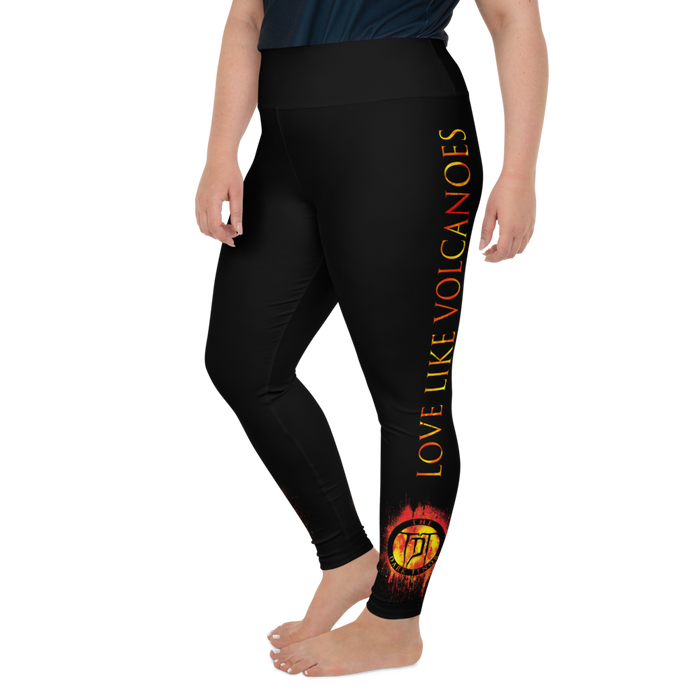 OVERSIZE LEGGINGS - VOLCANOES, BLACK