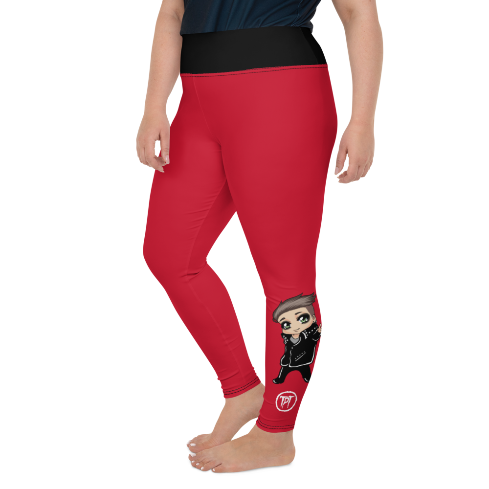 Leggings in Übergröße - Mini Dark Tenor Peace, Rebel Red