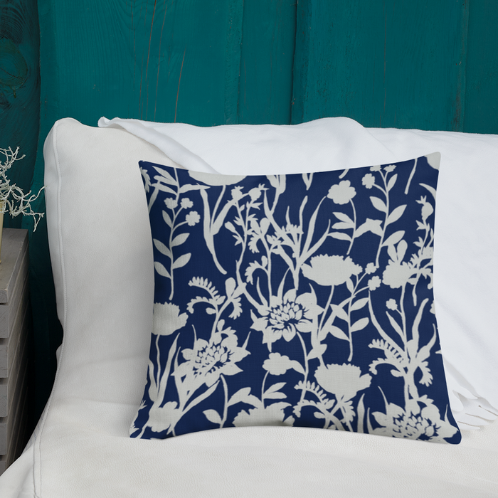 Premium-Kissen - Blaue Blume