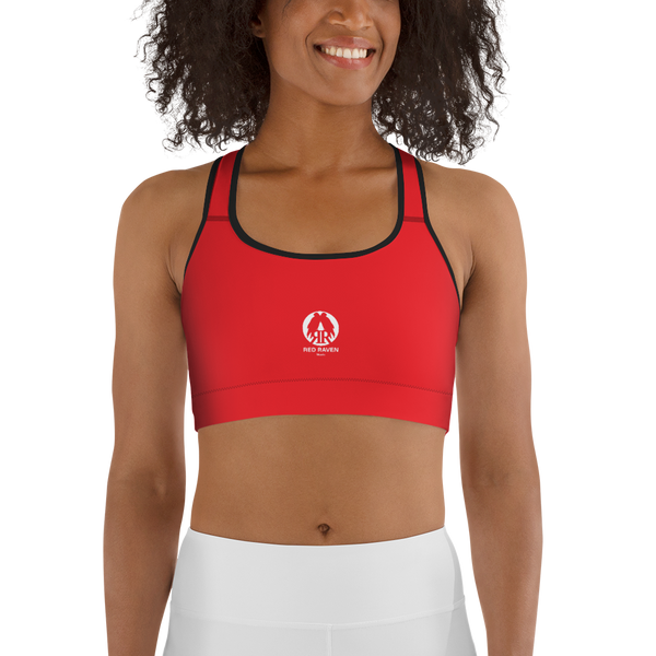 Black and red sports bra on sale