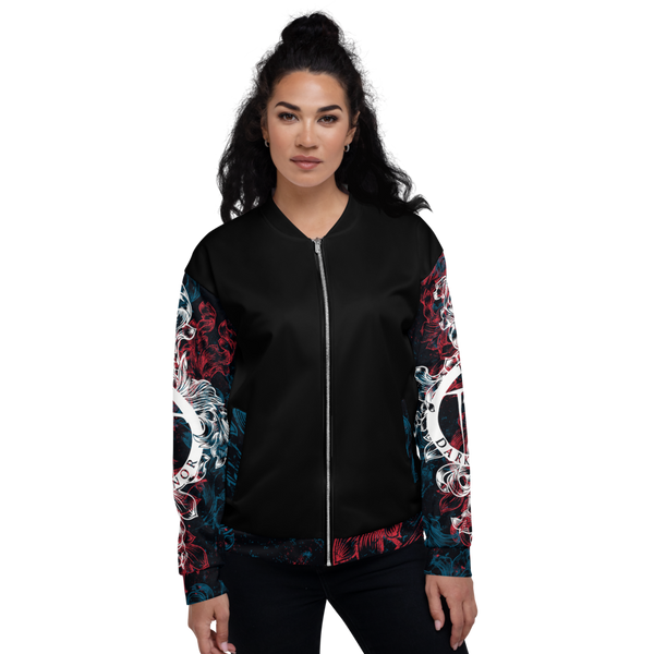 Bomberjacke Damen Wappen Floral – The Dark Tenor