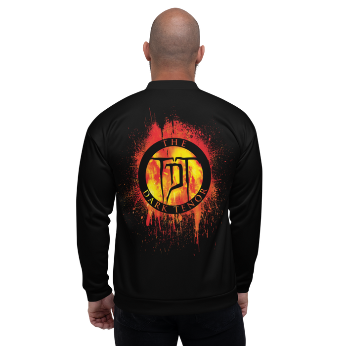 BOMBER JACKET MEN - VOLCANOES, BLACK