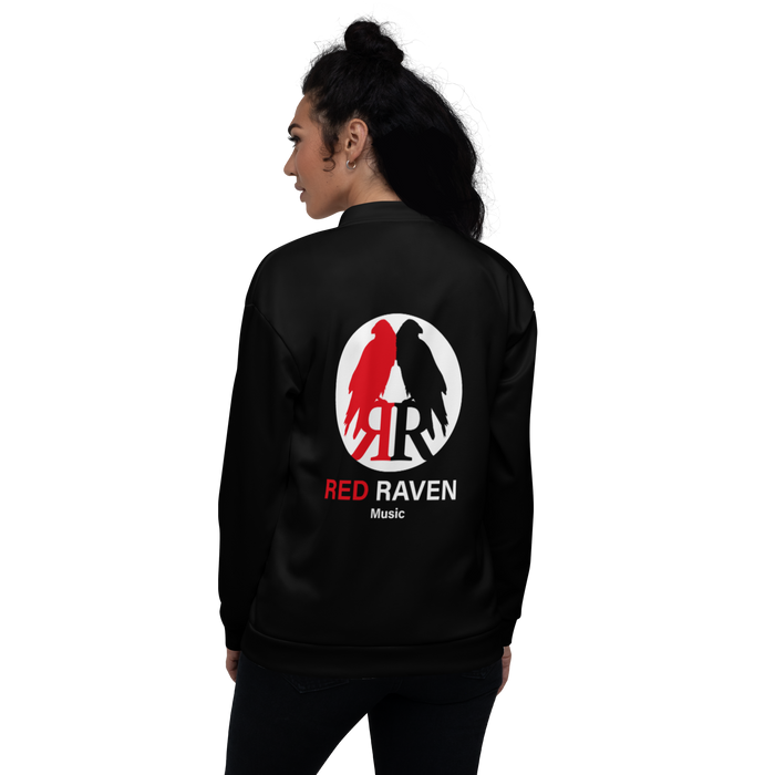 Bomberjakke kvinder - Red Raven Music Logo, sort