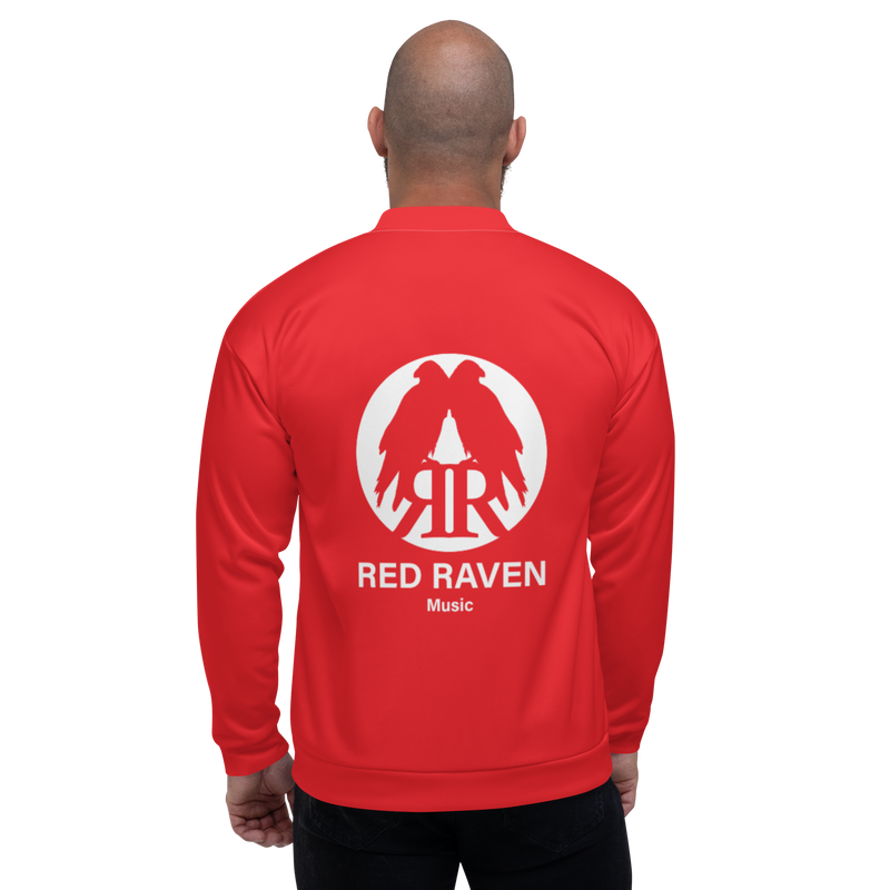 Bomberjacke Herren - Red Raven Music Logo, Rot