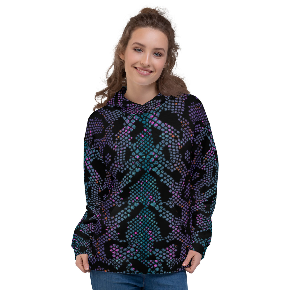 Hoodie Damen - Purple Snake