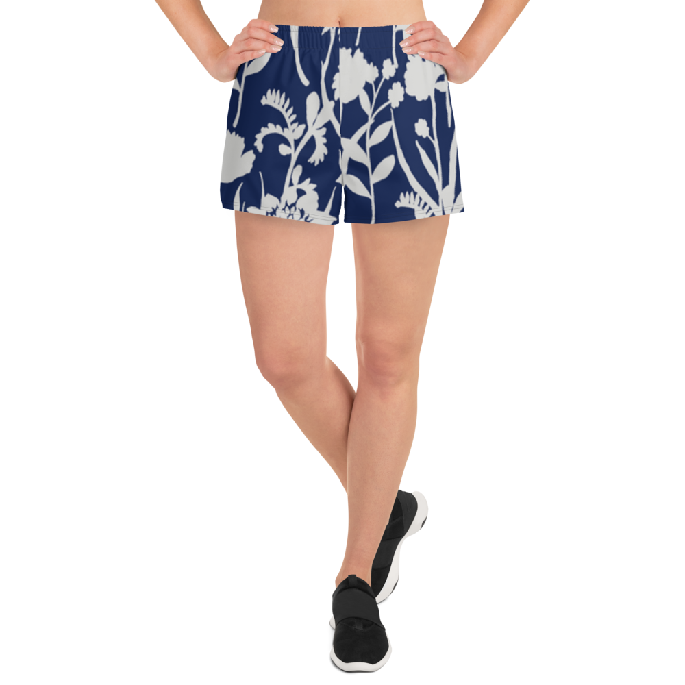 Kvinders shorts - blå blomst
