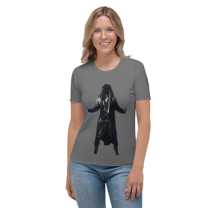 T-Shirt Damen Premium - TDT, With Arms Wide Open, Masked Series, Graphit