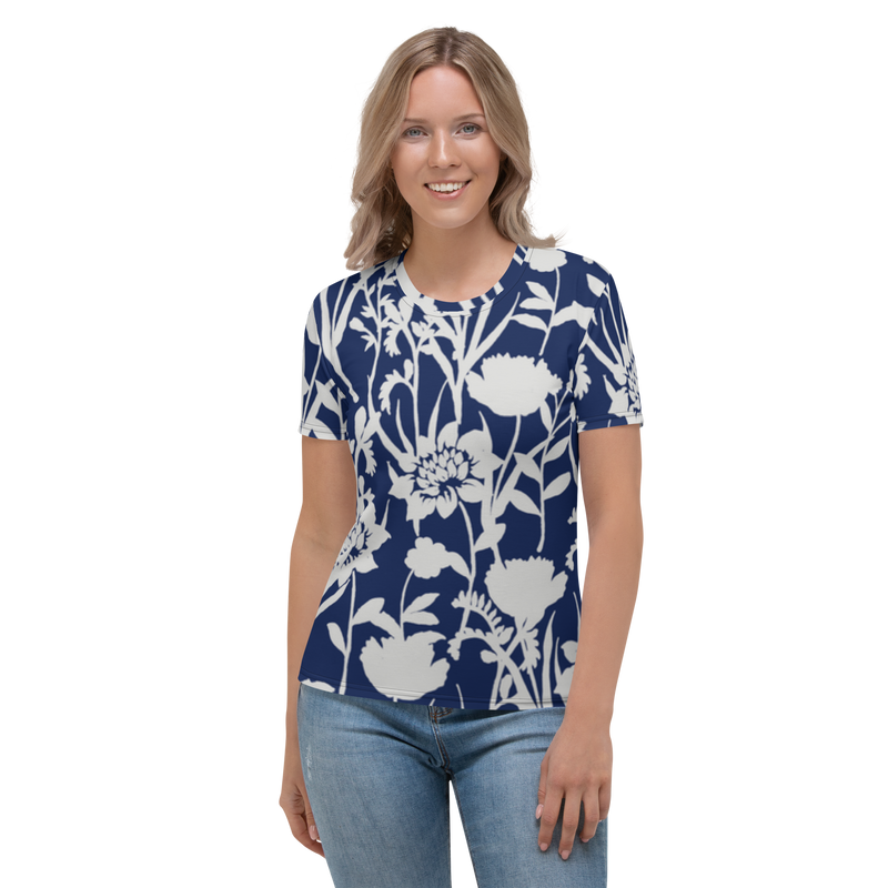 Premium T-Shirt Damen - Blaue Blume