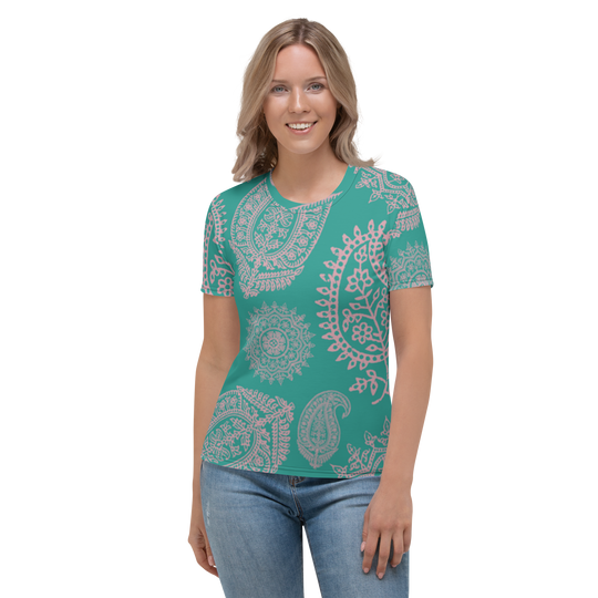 Premium T-shirt Damer - Azure