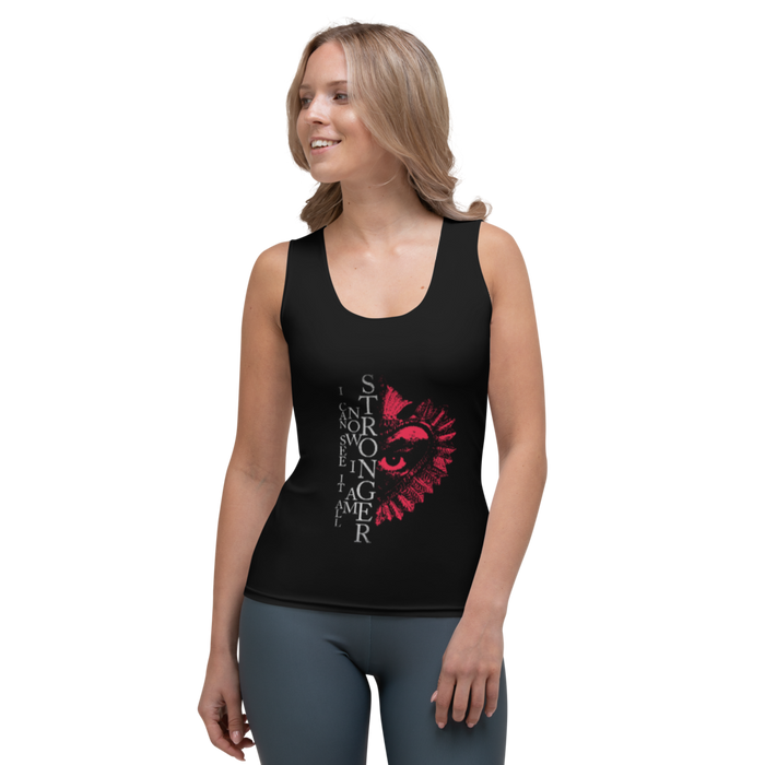 Premium tanktop kvinder - Now I Am Stronger, Darker Hearts, sort
