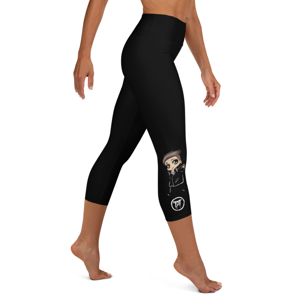 Black capri yoga pants sales