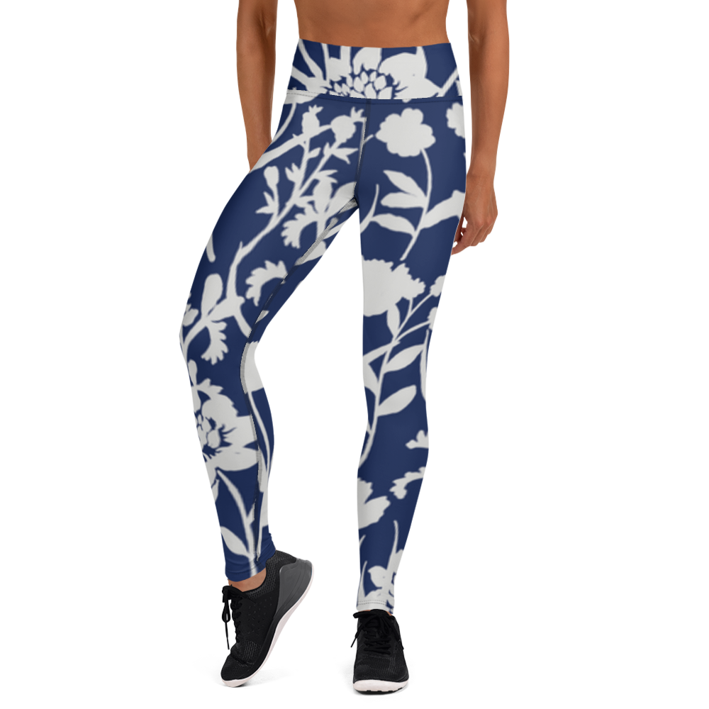 Leggings - Blå blomst