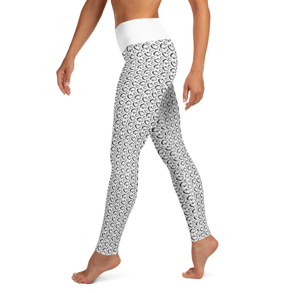 Leggings - Black Heart, white