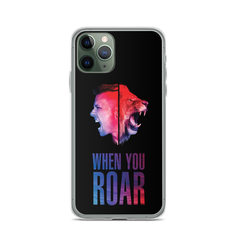 Apple iPhone Handyhülle - When You Roar, Schwarz