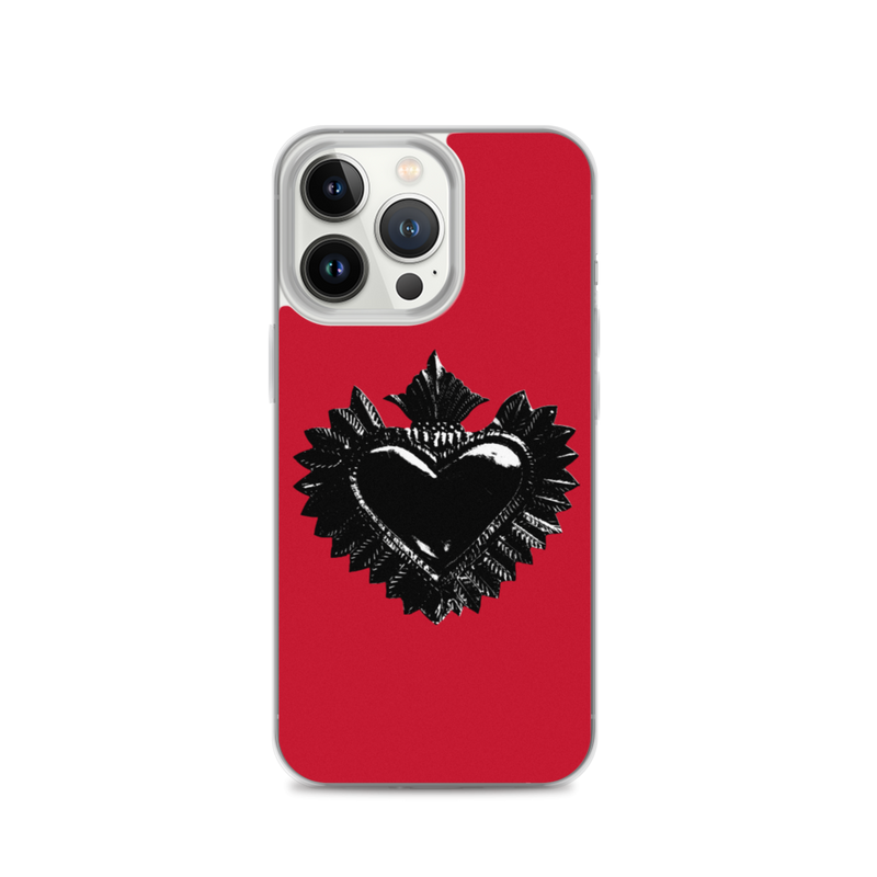 Apple iPhone-Hülle - Darker Hearts, rot