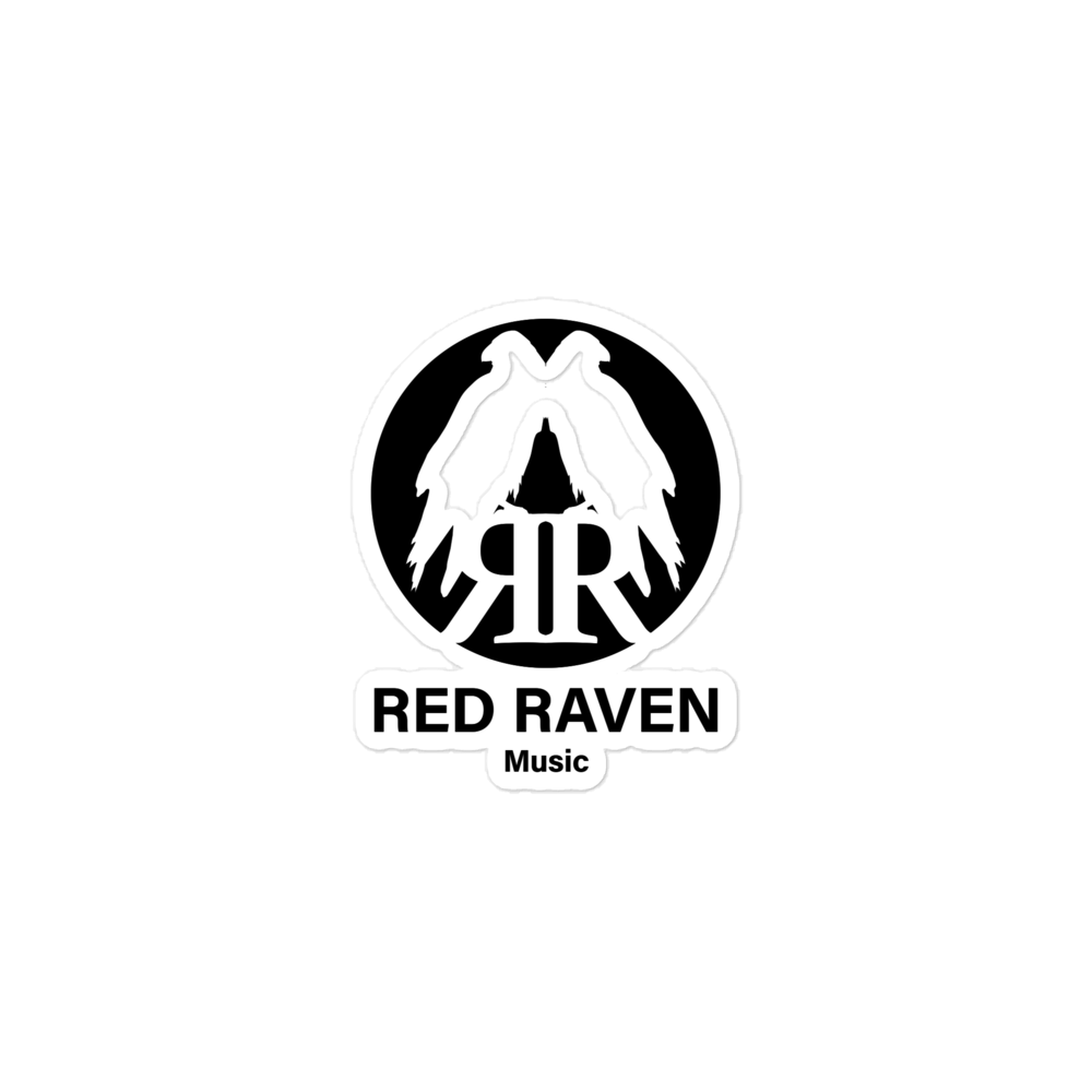 Aufkleber - Red Raven Music, schwarz