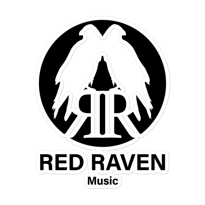 Aufkleber - Red Raven Music, schwarz