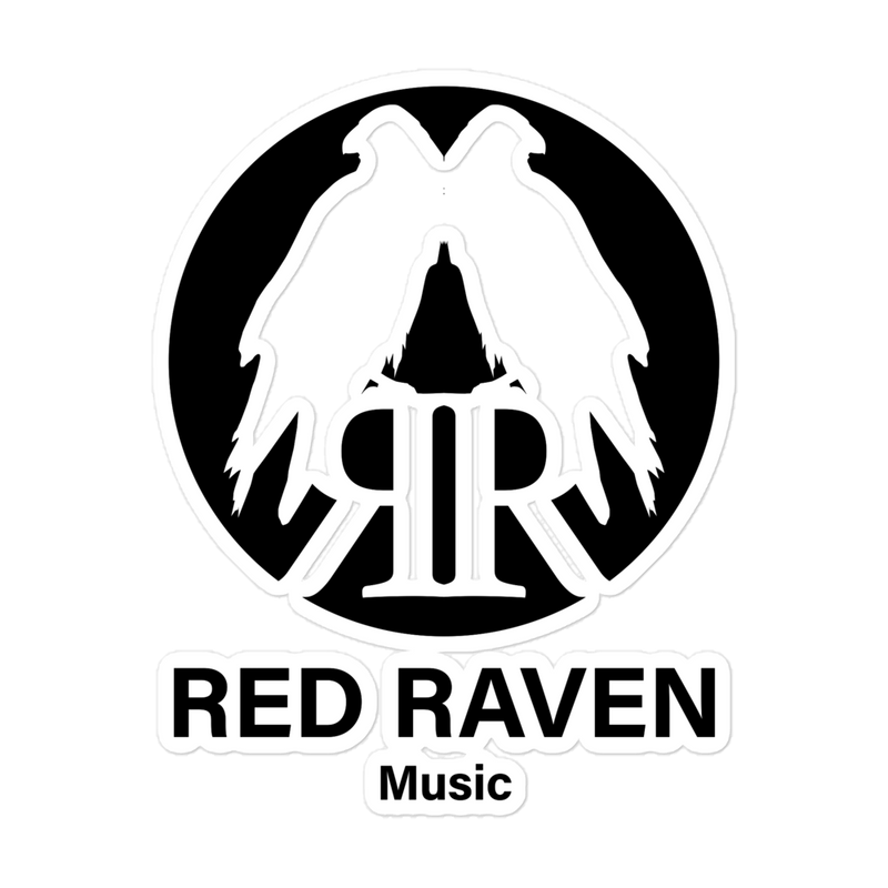 Aufkleber - Red Raven Music, schwarz