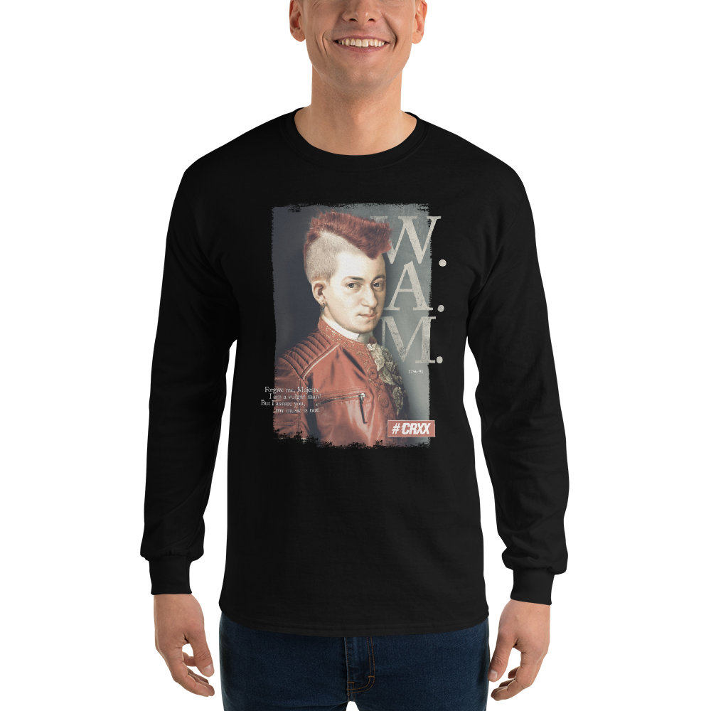 Langarmshirt Herren - Mozart Punk Irokese