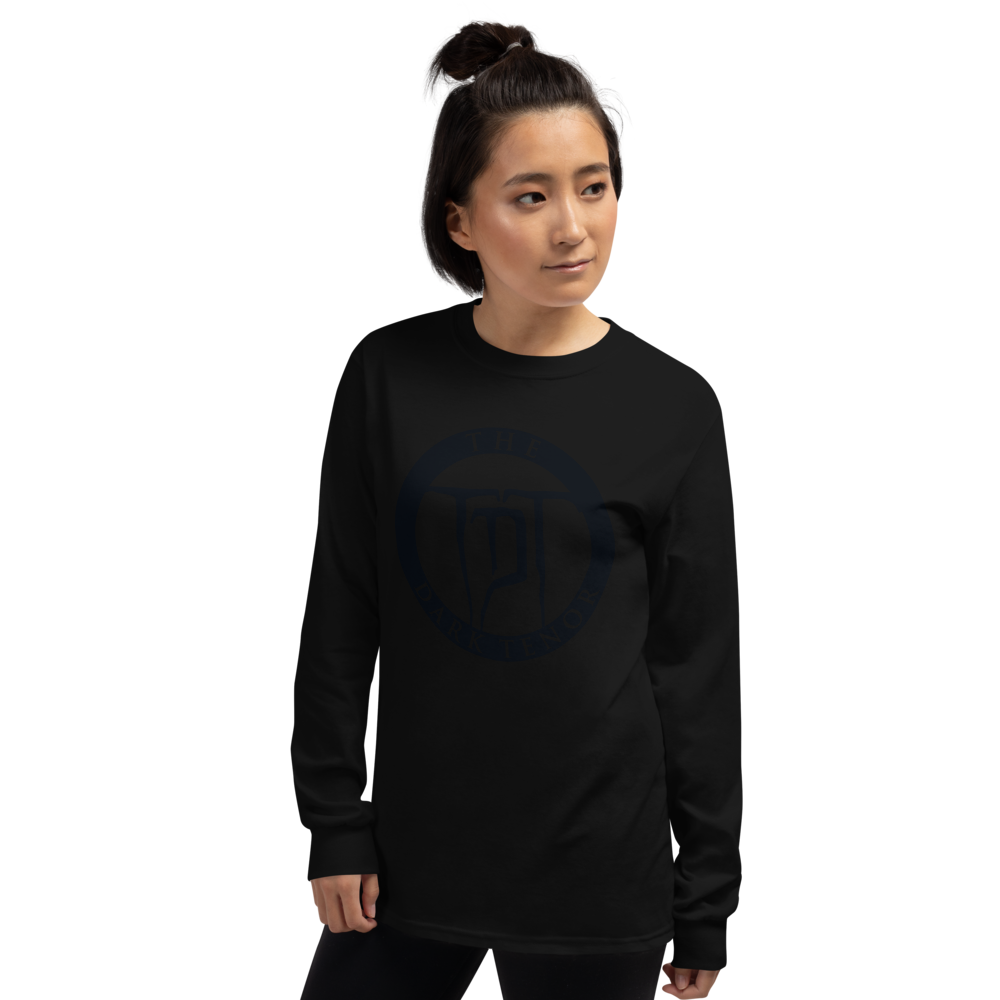 Langarmshirt Damen - Wappen, black on black