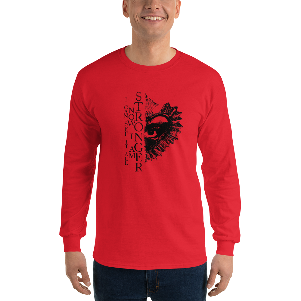 Langarmshirt Herren - Now I Am Stronger, Darker Hearts