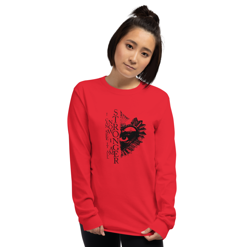 Langarmshirt Damen - Now I Am Stronger, Darker Hearts