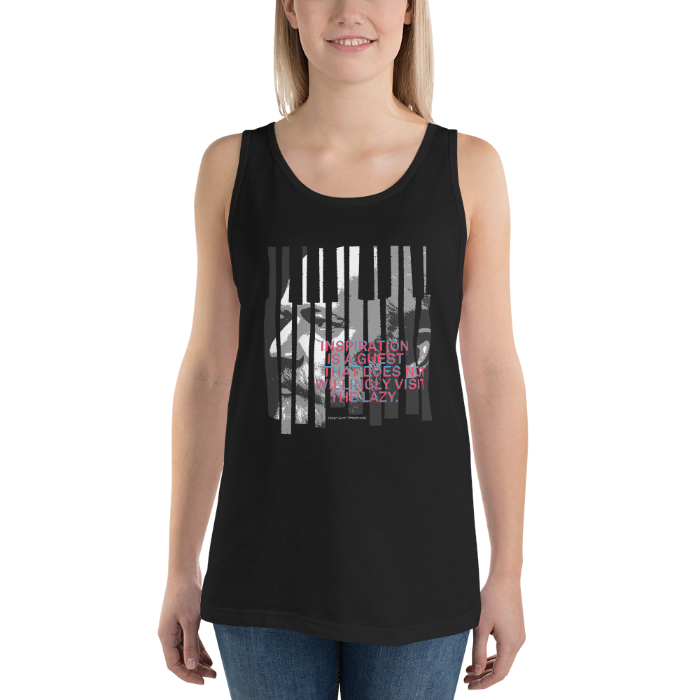 Tank-Top Damen - Tschaikowsky Zitat, schwarz